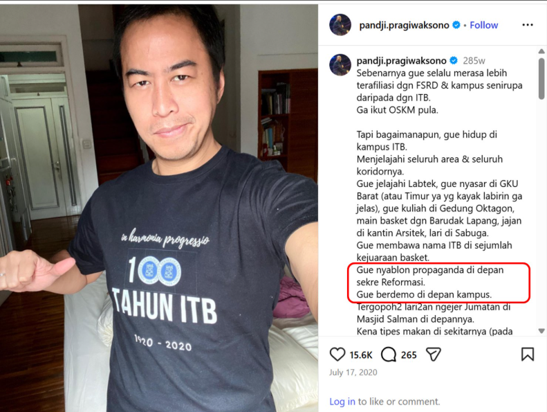 Berani Sindir Wapres Gibran, Ternyata Inilah Basic Pendidikan Komika Pandji Pragiwaksono